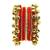 Set of 13 gold plated ghungroo red velvet chuda set