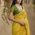 tussar art silk woven work saree in mustard
