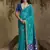 tussar art silk blend woven work saree in aqua blue