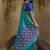tussar art silk woven work saree in aqua blue