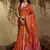 tussar art silk woven work saree in orange