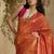 tussar art silk woven work saree in orange