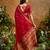 red tussar art silk woven work saree