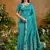 aqua blue tussar art silk woven work saree