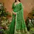 green tussar art silk woven work saree