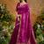 dark magenta tussar art silk woven work saree