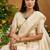 off white tussar art silk woven work saree