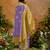 woven work art silk lavender saree