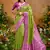 woven work art silk green saree
