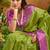 woven work art silk green saree