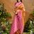 woven work art silk rust saree