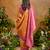 woven work art silk rust saree