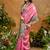 woven work art silk pink saree