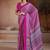 Rani pink printed satin saree