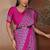 Rani pink printed satin saree