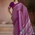 Purple printed satin saree