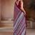 Maroon printed satin saree