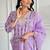 Lavender crepe printed sttiched kurta set