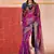 art silk blend woven work magenta saree