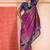 art silk woven work magenta saree