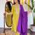 Mustard yellow color rayon kurta set
