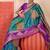 art silk woven work teal saree
