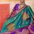 art silk woven work teal saree