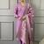 Lavender chanderi silk zari wovem ready made suit