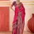 art silk woven work rani pink saree
