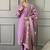 Lavender chanderi silk zari wovem ready made suit