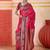art silk woven work rani pink saree