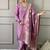 Lavender chanderi silk zari wovem ready made suit