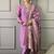 Lavender chanderi silk zari wovem ready made suit