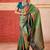 art silk woven work green saree