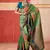 art silk woven work green saree