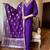 Dark purple chanderi silk embroidered kurta set