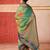 art silk woven work green saree