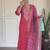 Pink gadhaval fabric  sttiched kurta set