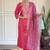 Pink gadhaval fabric  sttiched kurta set