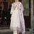 White color chanderi embroidered anarkali suit