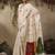 Cotton blend woven cream saree