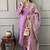 Lavender embroidered chanderi kurta set