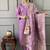 Lavender embroidered chanderi kurta set