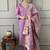 Lavender embroidered chanderi kurta set