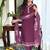 Wine chanderi sttiched straight suit