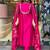 Rani pink color chanderi viscose sttiched kurta set