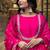 Rani pink color chanderi viscose sttiched kurta set
