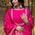 Rani pink color chanderi viscose sttiched kurta set