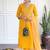 Yellow viscose chanderi sttiched suit