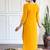 Yellow viscose chanderi sttiched suit